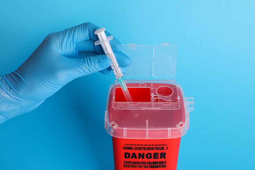 How To Safely Dispose Of A Sharps Container   Shutterstock 2027482004 