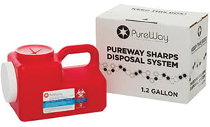 1.2 gallon sharps disposal container systems